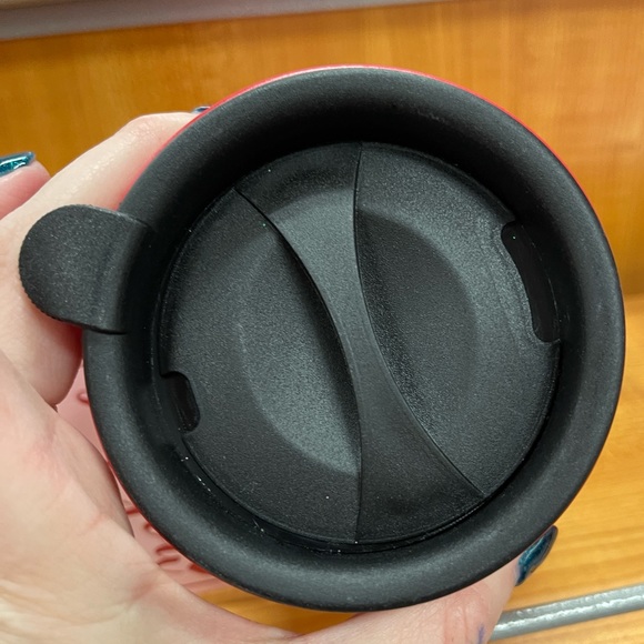 Valentine Ombré Pink & Red w/Gold Heart Matte Travel Coffee Mug w/Lid NWT - Picture 4 of 4